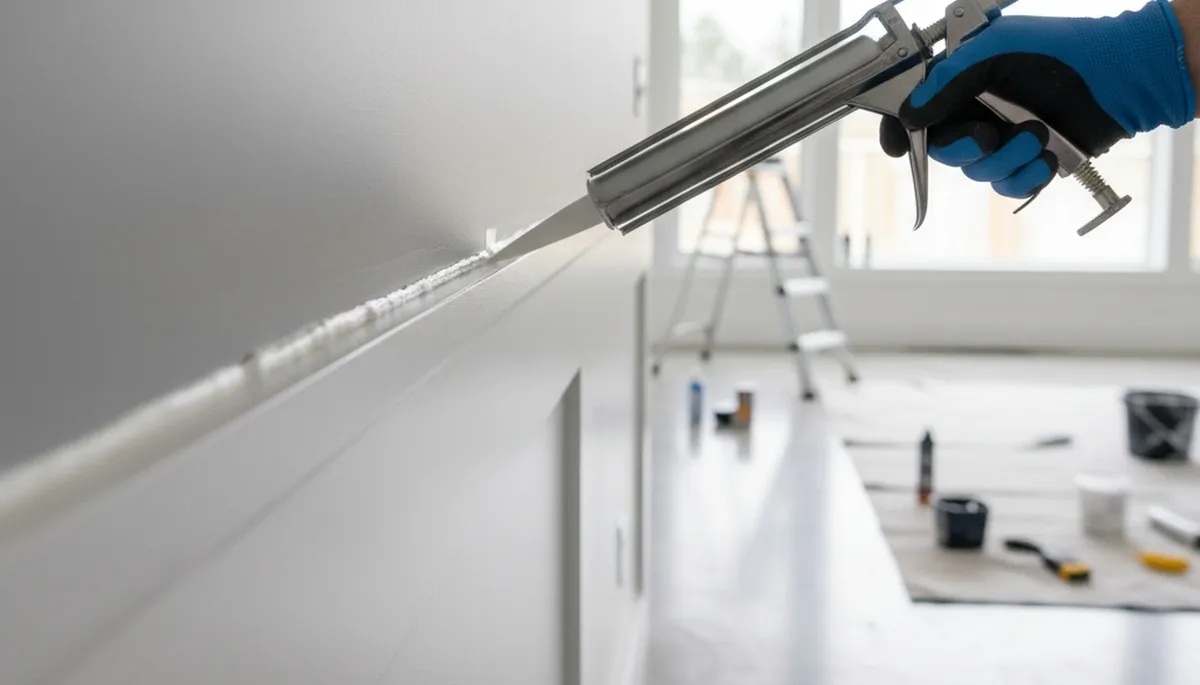 Professional caulking and sealing on Portland, OR home exterior for rain and moisture protection