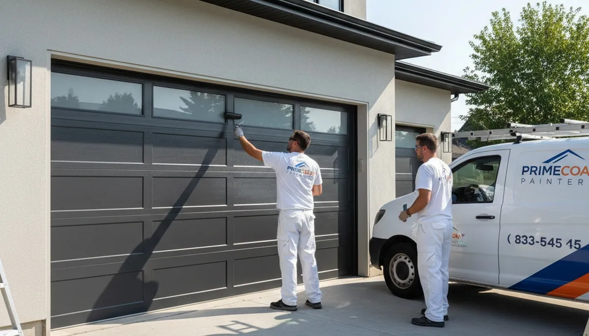 Professional garage door painting in Portland OR for curb appeal and weather-resistant finish