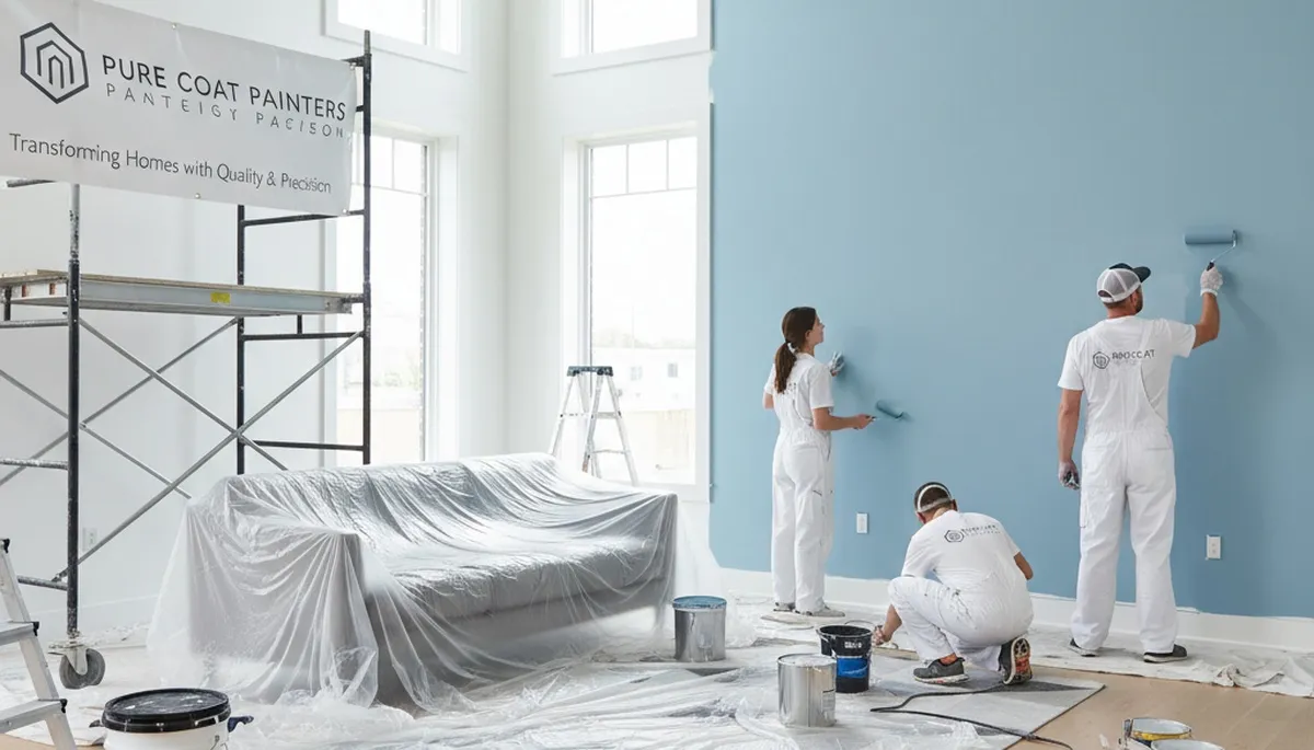 Professional interior house painters in Portland, OR applying durable, moisture-resistant wall finish
