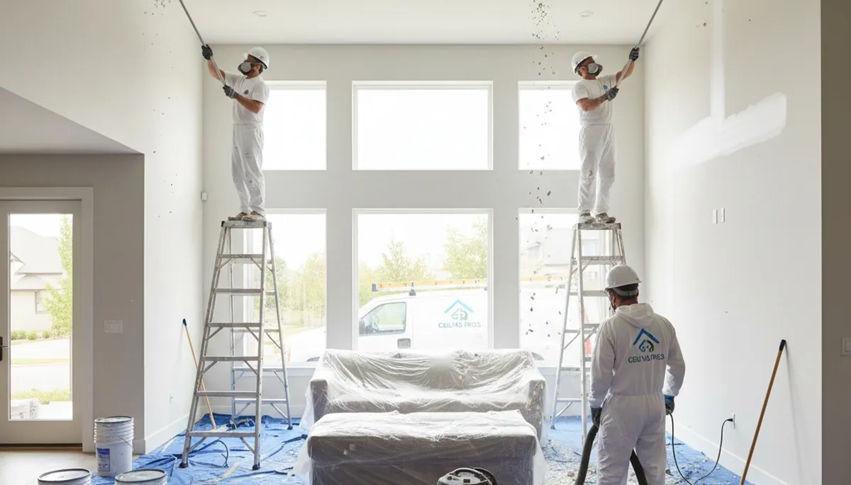 Professional popcorn ceiling removal and refinishing in Portland, OR home interior