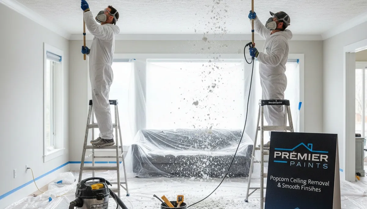 Professional popcorn ceiling removal and refinishing in Portland, OR home interior