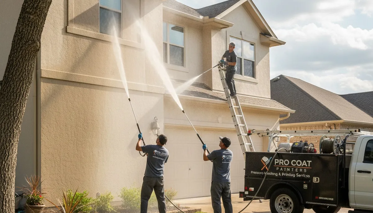 Professional pressure washing siding and deck in Portland, OR for moss and algae removal