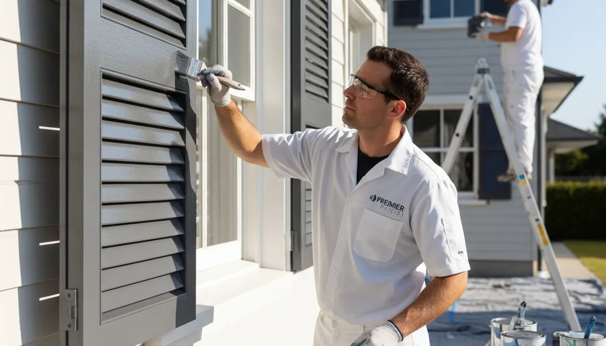 Professional shutter painting and refinishing in Portland, OR by expert house painters