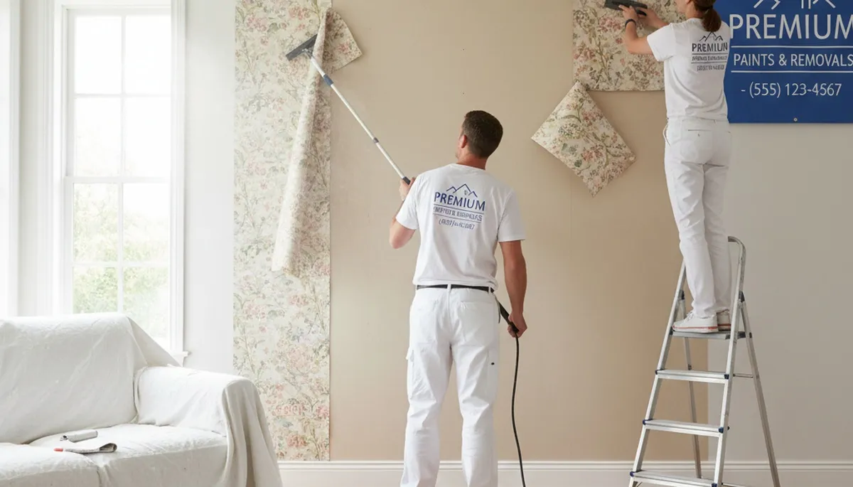 Professional wallpaper removal and wall prep by house painters in Portland, OR